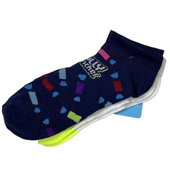 Candy Fruit Print Socks Neon Graphic Ankle 2 Pair Fun Colorful Gift - Picture 3 of 4